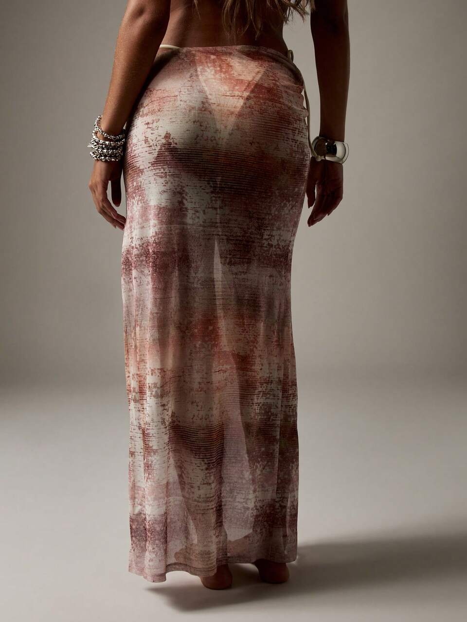 MISSGUIDED Beach Sarong Maxi Cover Up Skirt Mesh Wrap Pareo Side Split Long Length Summer Beachwear Pool Resort Festival Wear