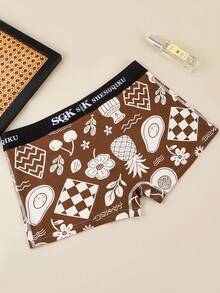 paquete de 4 calzoncillos tipo bóxer con estampado de frutas para adolescentes y niños - Multicolor - Ver 2