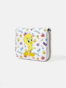 LOONEY TUNES X SHEIN 1pc Cherry, Star, Big Yellow Duck Pattern Simple Zipper Wallet, Women Coin Purse - Multicolor - View 3
