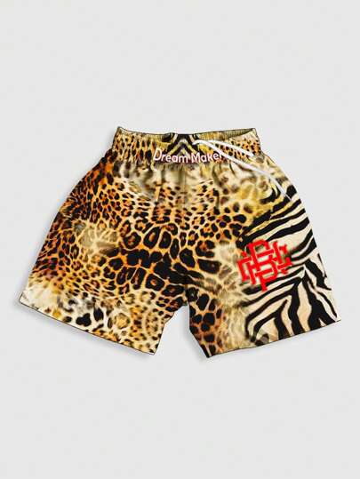 Street Life Pantaloncini da basket casual da uomo con stampa slogan, adatti per l'uso quotidiano in primavera/estate