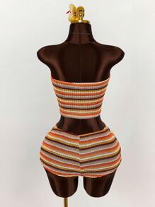 Amplova Women Two Pieces Outfits For Daily Wear - Orange - View 7