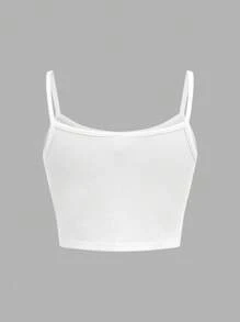 SHEIN Girlism Ensemble de 3 pièces chic et décontracté pour préadolescentes, composé d'un Top rayé bleu et blanc avec nœud, d'un débardeur blanc ajusté et d'un short