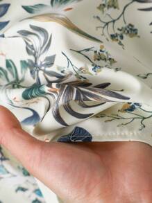 Rusticease 女士热带植物印花长袖衬衫和裤子休闲两件套 - 彩色 - 查看 5