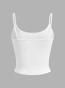 SHEIN EZwear 4 件套女士黑色、粉色、蓝色、白色短款紧身休闲背心，适合夏季 - 彩色 - 查看 11