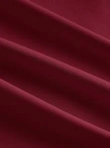 Fitted Ruched Metal Buckle Detail Wine Red Dress,Club Outfits Women Sexy - Burgundy - View 4