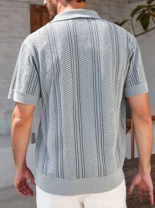 Manfinity Homme Men's Summer Casual Short Sleeve Knit Top Old Money Aesthetic