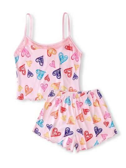NotGurli Y2K Lively & Charming Spring Break Teenage Girls Pajama Set
