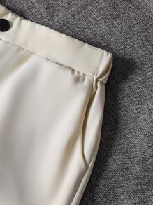 SHEIN 2 件套青少年男童绅士服装 - 短袖 Polo 衫 + 长裤优雅西装，适合生日派对、婚礼、周年纪念、毕业典礼 - 白色 - 查看 4