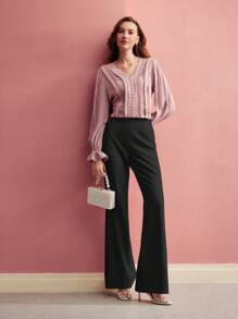 MOTF PREMIUM Calça de Terno Alfaiatada com Vinco Prensado