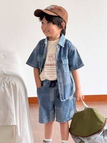 SHEIN 男童牛仔两件套服装