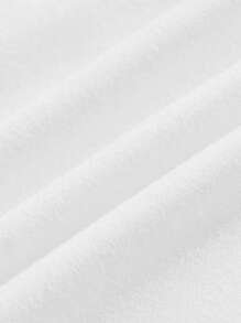SHEIN EZwear Áo thun dáng ôm, tối giản, cổ yếm, chất liệu 95% cotton, thích hợp mặc thường ngày. - Nhiều màu - Xem 4