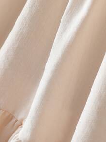 Elladie kids 女童夏季新款优雅纯色宽松休闲度假风吊带连衣裙象牙色童装连衣裙小女孩米色连衣裙奶油色连衣裙女童蝴蝶结连衣裙象牙色连衣裙女童夏季假日 - 杏色 - 查看 7