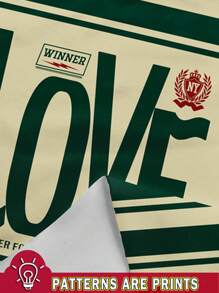 Muchica 休闲街头风格绿色爱心印花圆领修身短款短袖 T 恤