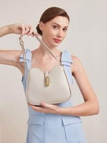 MOTF PREMIUM 女士简约通勤单肩包 - 米色 - 查看 8