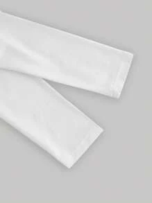 SHEIN MOD 3 件女式褶皱休闲方领长袖 T 恤套装，保暖服装，秋季女装，外出上衣，假日女装，新年，红色上衣 - 紅色 - 查看 4