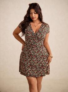 Elaquor Váy hoa giản dị mùa hè cỡ lớn - Nhiều màu - Xem 6