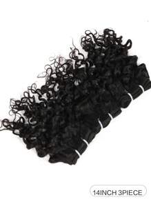 3 件自然波浪发束 真人发束 真人发 3 束水波纹自然黑色发束 原始未加工巴西处女真人发束 接发 巴西处女雷米发 - Natural Black - 查看 6