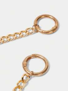 SHECARRY 1pc Golden Starfish & Shell Decor Bag Chain, Unlocking The Fashion Code Of The Ocean