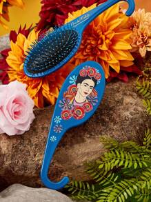 Frida Kahlo X SHEIN 1pc Figure Graphic Hangable Air Cushion Comb To Unclog Hair And Massage Scalp,Artistic, Elegant