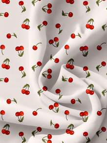 SHEIN Clasi Camisa suelta y casual con estampado de cerezas de la marca VCAY, talla grande, apta para el verano