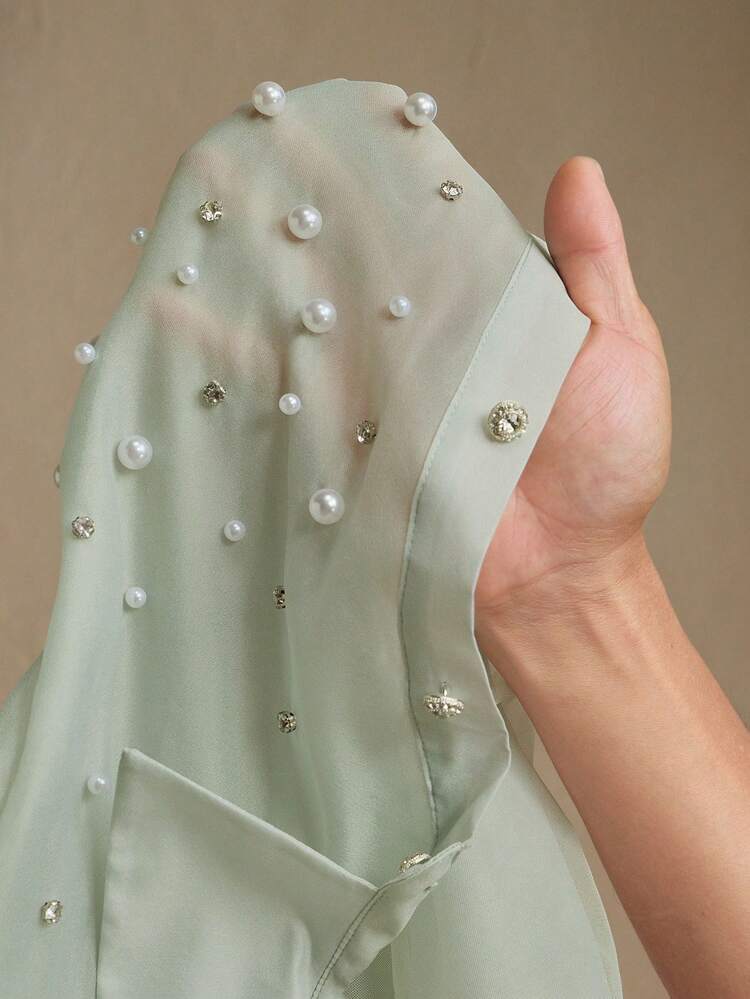 Fashionable Sexy Elegant Luxurious Heavy Rhinestone Design Button Up Long Sleeve Blouse, Business Casual, Old Money