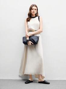 CUCCOO BIZCHIC 棕色编织材质时尚女式方头一脚蹬平底凉鞋 - 黑色 - 查看 10