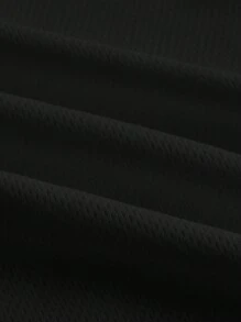 Exploreva XH047 运动瑜伽瘦身跑步户外T恤健身房女士上衣 - 黑色 - 查看 5