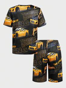 Fun Cartoon Playful Cute Mischievous Men Home Suits Set - Multicolor - View 2
