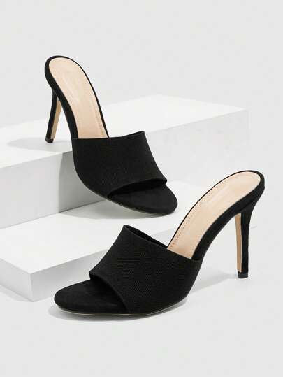 CUCCOO BASICS Woman Shoes Minimalist Stiletto Heeled Mule Sandals For Spring And Summer Vacation Shoes Summer Elegant Basics Business Casual Business Chic Spring Shoes Spring Break Easter For Christmas