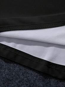 Estilo de gran , vestido slim de mujer con contraste blanco y negro de estilo clásico y sencillo con logo de caballero, adecuado para compras diarias, citas y viajes, elegante y estilizador para primavera y verano - Blanco - Ver 5