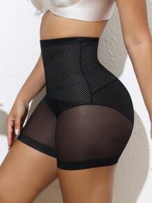 SHEIN Calça modeladora feminina moderna, minimalista e confortável - Preto - Ver 5