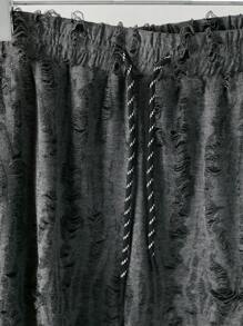 SHEIN Manfinity Dauomo Men's Minimalist Ripped Round Neck Tank Top And Shorts Set, Casual Outfit, Cozy Outfits - Black - View 6