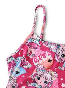 Y2K 俏皮少女粉色睡衣 - 彩色 - 查看 3