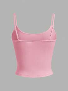SHEIN EZwear 4 件套女士黑色、粉色、蓝色、白色短款紧身休闲背心，适合夏季 - 彩色 - 查看 7