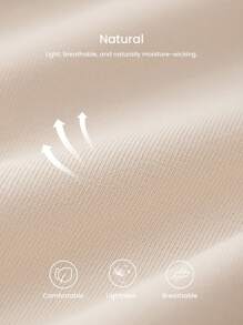 LUVLETTE 秋冬季女装加大码米色柔软100%纯棉睡裤家居服内衣外穿透气睡裤秋季睡衣 - 杏色 - 查看 5