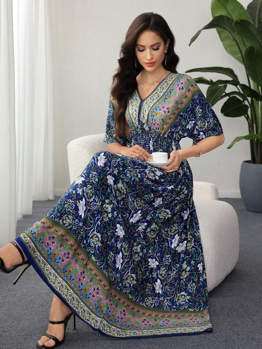 Lacomfia 2025 Fashion New Design Women Long Dress, Suitable For Holiday - Navy Blue - View 1