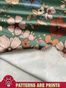 EMERY ROSE 休闲碎花加大码女式两件套，简约图案，适合夏季度假 - 彩色 - 查看 3