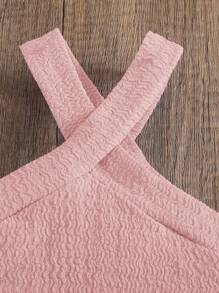 Emery Rose Kids Emery Rose Kids 2件套少女无袖纯色上衣和短裤套装