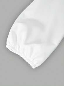 2 chiếc/bộ áo cánh dài tay cổ tròn cho bé gái tuổi mới lớn & váy vest dệt trang trí nơ, trang phục thường ngày, xuân/hè - Hồng - Xem 8