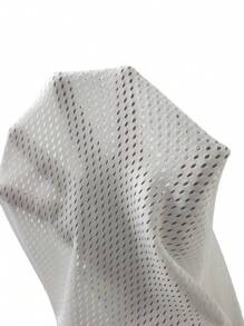 Maweii Women Plus Size V-Neck Mesh Blue No. 91 Pullover - Multicolor - View 6