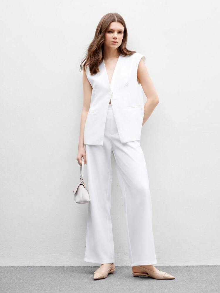 CUCCOO BIZCHIC Women's Summer New Ribbon Buckle Pointed Toe Low Heel Flat Heel Interesting Heel Casual Versatile Comfortable Leather Slip-On Flat Shoes For Office And Commute For Christmas Spring Shoes