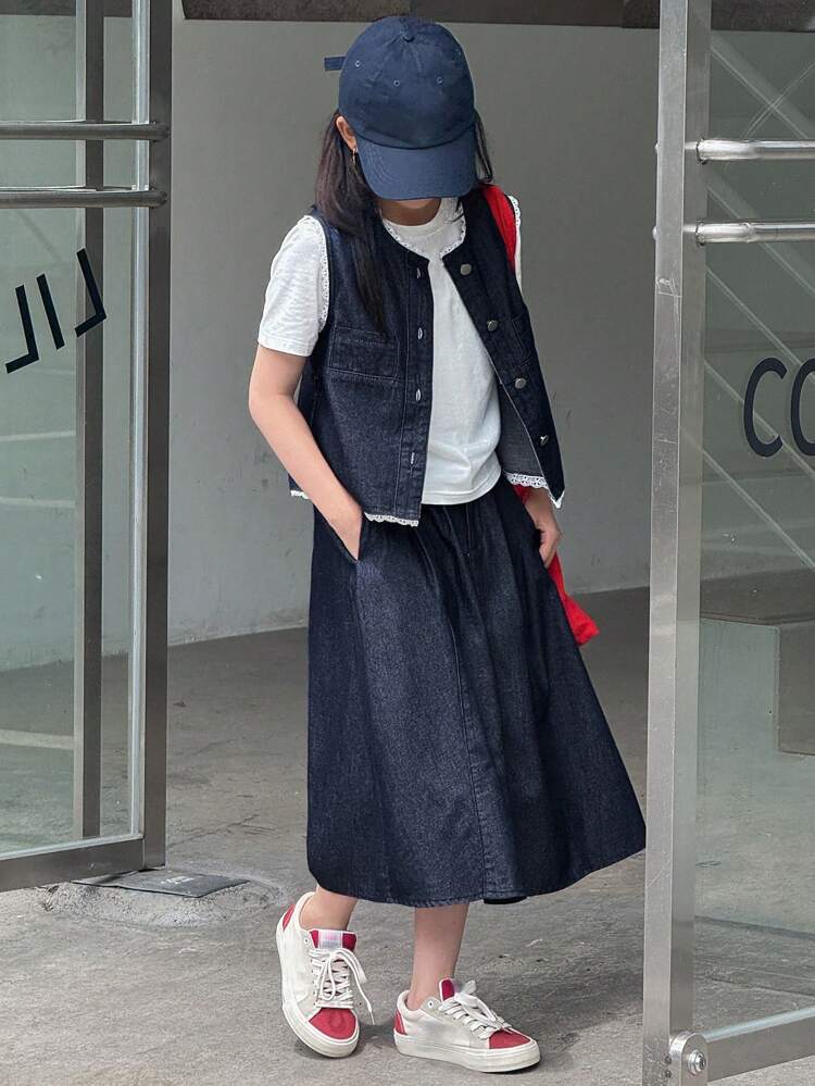 Tween Girls Denim 2 Pieces Outfit