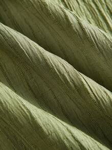 SHEIN Essnce 3 件套女士休闲系腰口袋直筒裤套装，条纹面料，凉爽穿着，轻松舒适，休闲穿着，波西米亚风格，适合夏季 - 彩色 - 查看 4