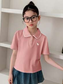 Dazy Kids Tween Girls T-Shirt, Fall Clothing - Pink - View 5