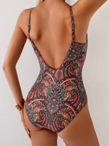 Swim Vcay Áo hai dây hở lưng in họa tiết kỳ nghỉ giản dị cho nữ - Nhiều màu - Xem 2