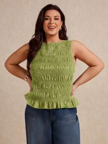 Elaquor 大码夏季休闲纯色吊带背心