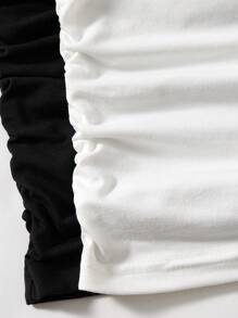 SHEIN LUNE Women's Casual Ruched Tube Top, Summer - Multicolor - View 6