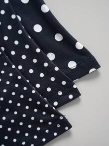 INAWLY 3pcs/Set Women's Polka Dot Camisole Top, Includes Large, Medium & Small Dot Patterns, Casual Holiday Style - Black and White - View 6