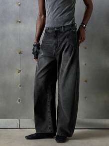 NEON BLANC Jeans in denim trame rilassate dalla forma allungata e curva, di moda casual da uomo