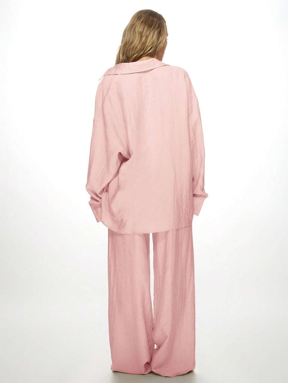 MISSGUIDED Linen Palazzo Beach Trousers And Button Down Shirt Resort Wear Vacation Holiday Party